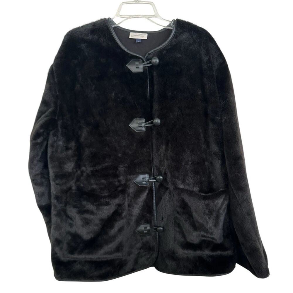 Universal Thread Women's Faux Fur Black Coat Size XL - Picture 4 of 9